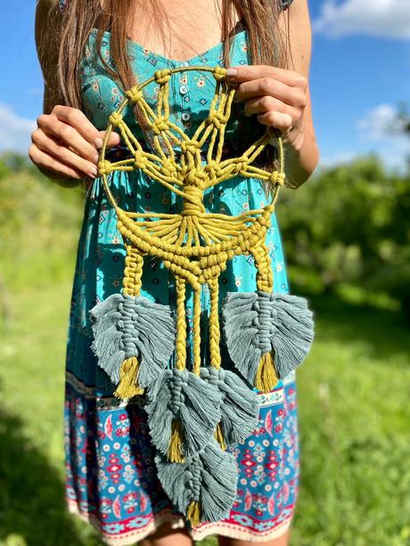 Pletený lapač snov,