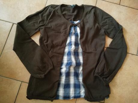 Tehotenský sveter spojený s bluzkou, l