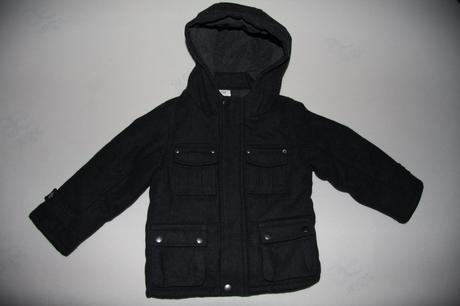 Teplý tmavošedý kabát, f&f,98