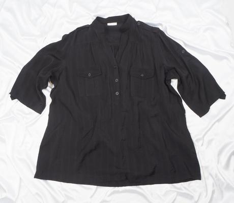 Kvalitná roll-up čierna blúzka c&a yessica, c&a,56