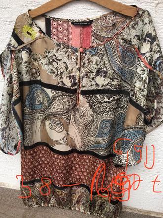 Boho etno tunika top pestra velk 38, s