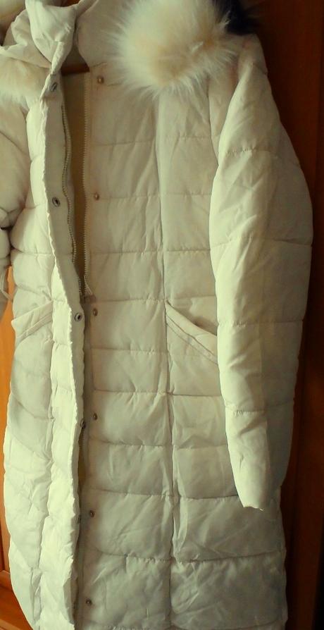 Dlhá maslovo biela vetrovka, v. xl/xxl, 38 / 40 / l / xl