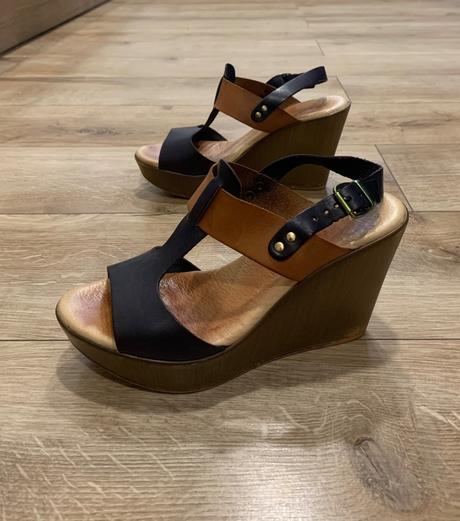 Sandále platforma / koža, 39