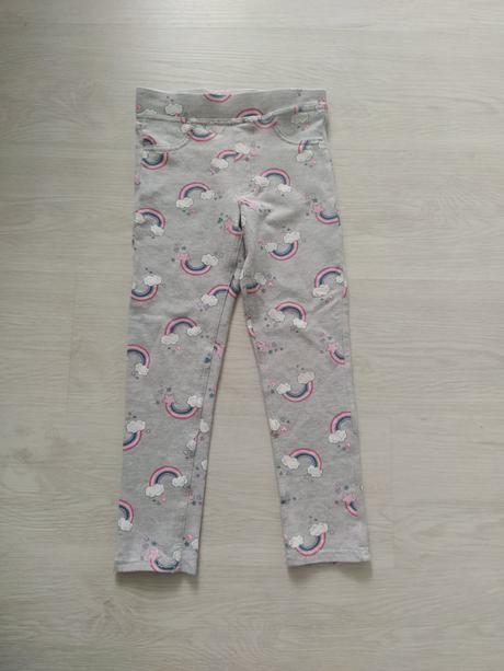Sivé teplejšie legíny vel.5-6 rokov, h&m,116