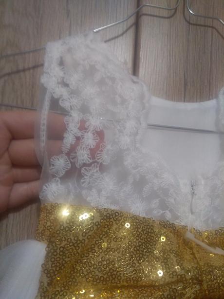 Biele detské spoločenské šaty, 80