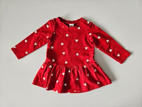 Srdiečkové šaty, h&m,74