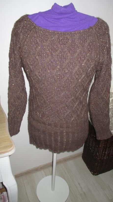 Hnedozlatý svetrík, h&m,s