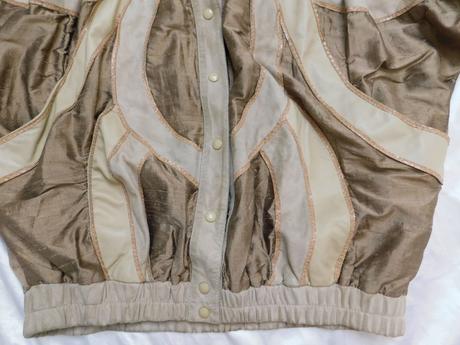 Luxusna vintage kožena/hodvabna bunda, 38