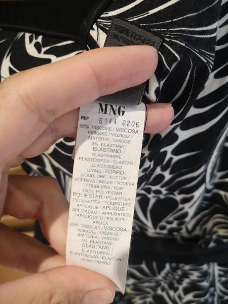 Bieločierne šaty mango, mango,l