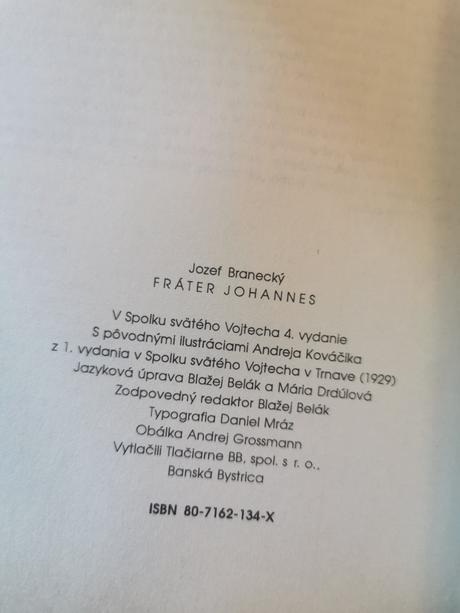 Kniha jozef branecký - fráter johannes,