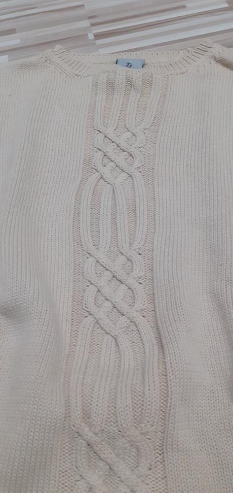 Pulover s vrkočovym vzorom, s