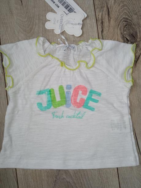 Dievčenské tričko s nápisom a fodričkami (68-74), 68 / 74