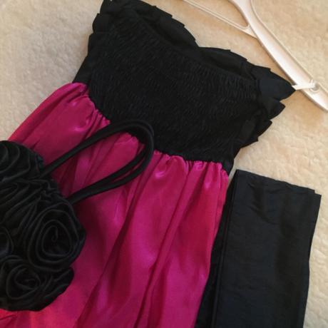 Spoločenské šaty + štóla + kabelka, s