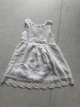 Biele šatky, h&m,104