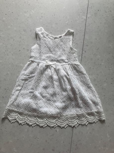 Biele šatky, h&m,104