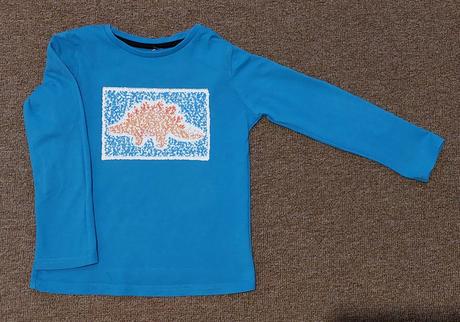 Meniace sa tričko dino, 110