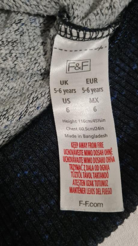 Mikina tmavo-modra f&f 116, f&f,110