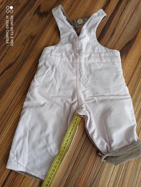 Menčestrové obojstranné nohavice na traky, 62