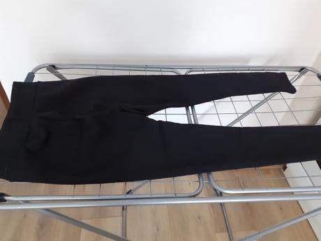 Čierne zateplené dievčenské legíny, 164