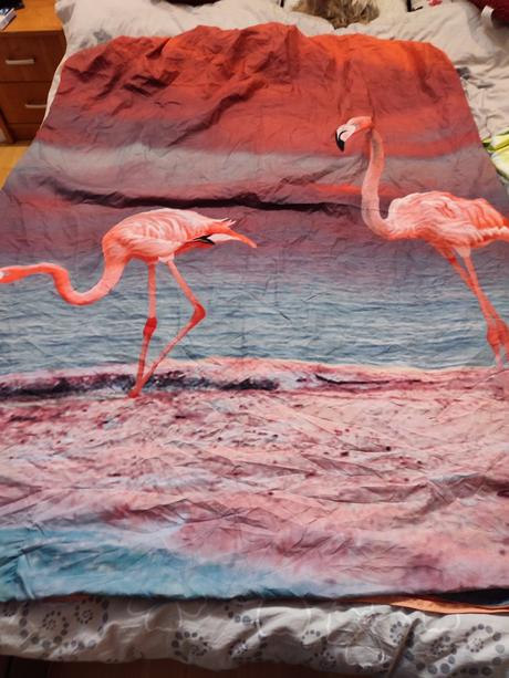 Obliečky s motívom plameniaka, šírka (cm): 135,dĺžka (cm): 190