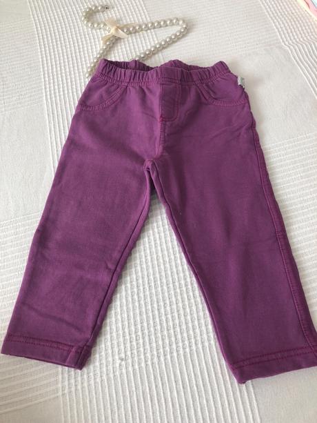 Fialove teplakove nohavice, 80