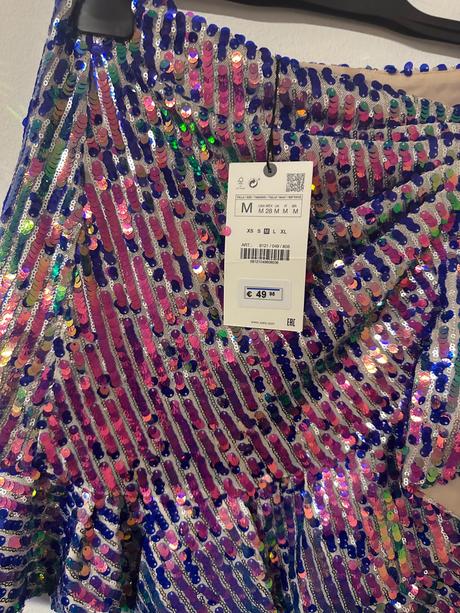 Flitrovaná sukňa zara, zara,m