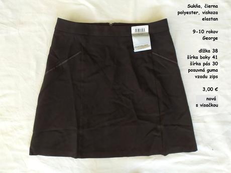 Čierna sukňa, george,140