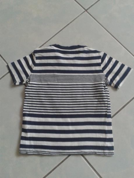 Pasikave tricko tmavomodro-biele, 74, f&f,74