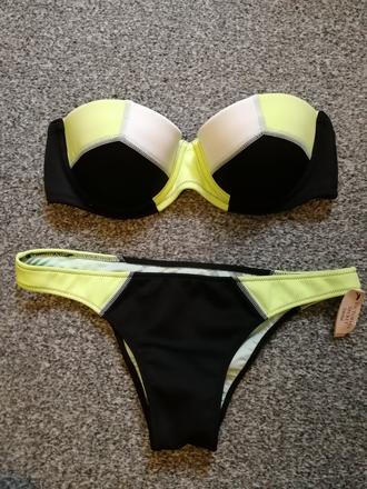 Victoria's secret bikini m cierna/zlta, victoria's secret,m