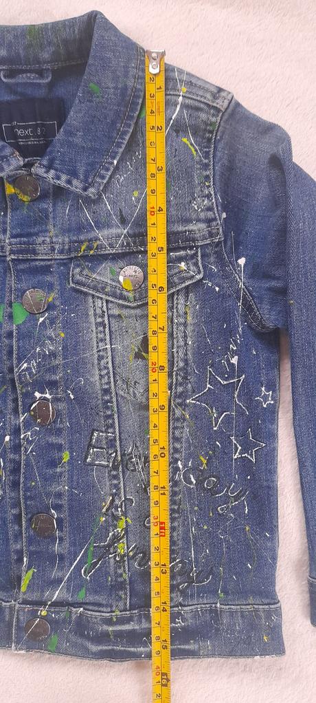 Rifľová bunda next, ručne maľovaná, next,110