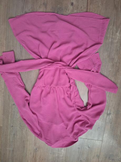 Ruzove minisaty s dlhym rukavom, sinsay,xl