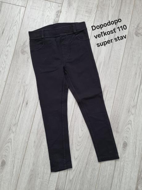 Čierne elastické džeginsy dopodopo, dopodopo,110