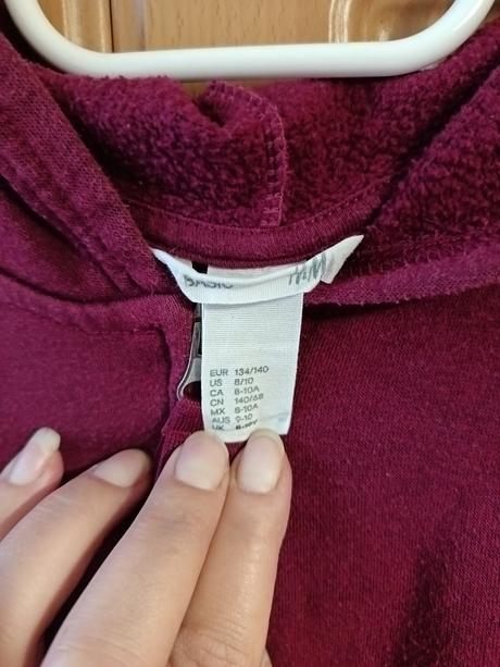 Mikina s kupucňou, 134 - 140, 8-10 rokov, h&m,134