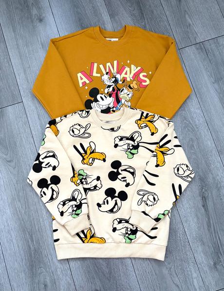 2x tenšia mickey mikina v. 128, sinsay,128