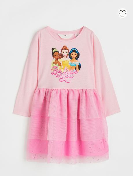 Saty s tylovou sukňou frozen/ princezne, h&m,134