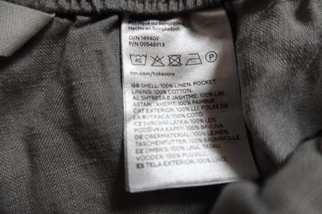 Ľanové nohavice h&m, h&m,m