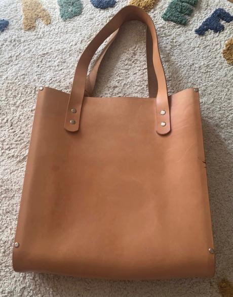 Hnedá kožená shopper kabelka pure, 