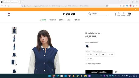 Dámska bunda, dámska bombérka, chlapčenská bunda, gate,m