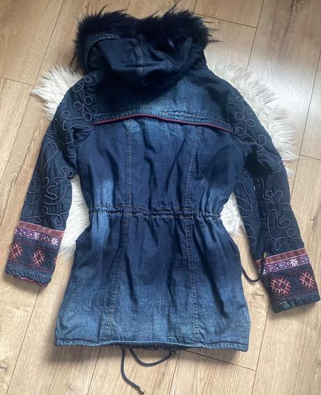 Desigual denim bunda/parka, desigual,m
