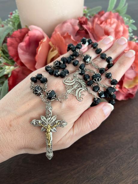 Starožitný ruženec z 19.stor., 