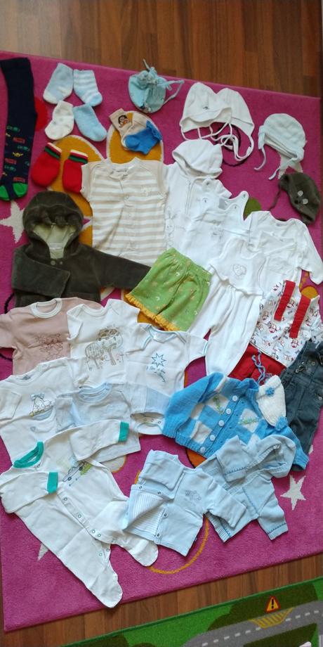 Balík oblečenia chlapček 0-3 mesiace, 50–62
