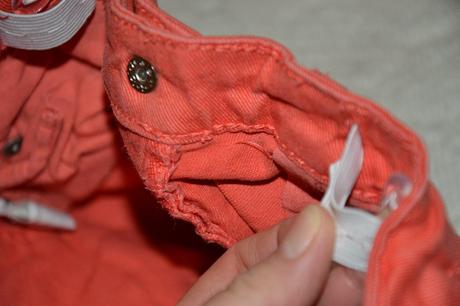 Nádherné cerveno-oranžové rifle unisex na 5-8r., reserved,122