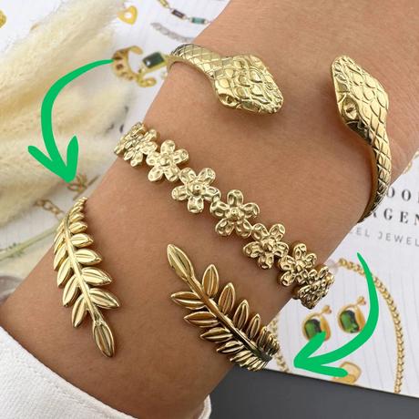Náramok golden leaf,