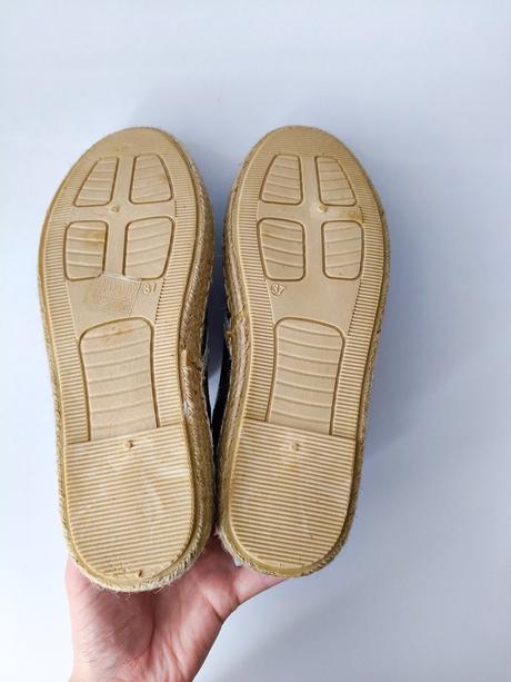 Espadrilky strieborno-čierne, 37