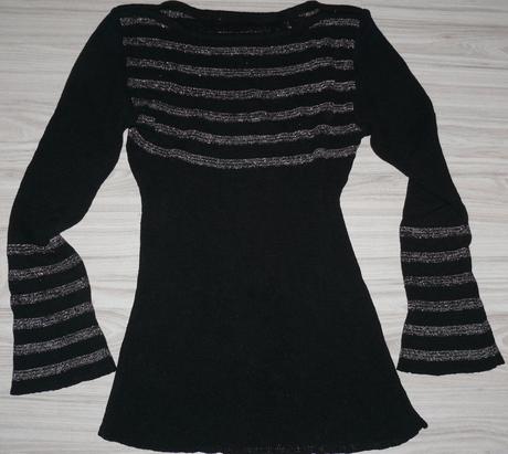 Čierna tunika-predlzeny sveter, m