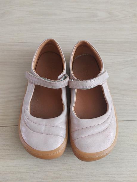 Kožené barefoot balerínky froddo mary j pink shine, froddo,35