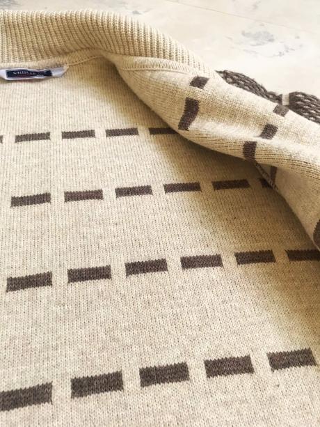 Teplá vlnená svetrová bunda, l