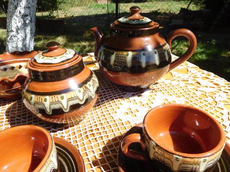 Bulharská keramika, sada kávičková,, 