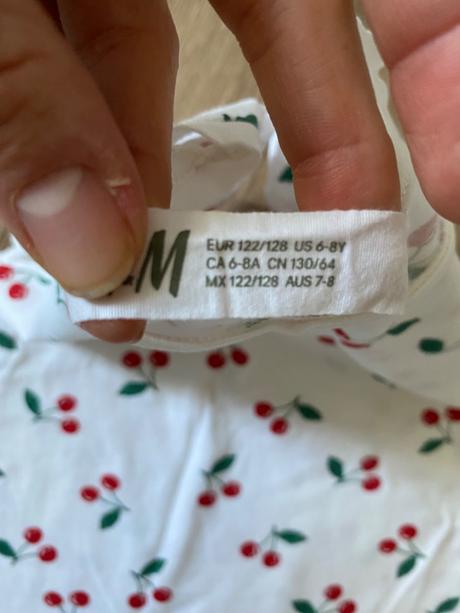 Čerešničkove tricko, h&m,128