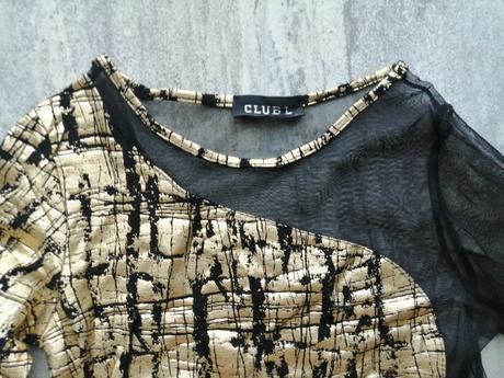 Zlaté šaty club l,vxs-s, elastické, s